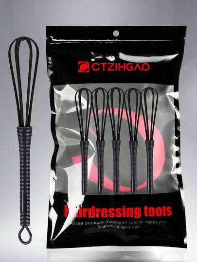 CTZIHGAO 1/5/10Pcs Hair Dye Mixing Stic, Semi Automatic Handheld Hair Color Whisk Mixer Tool For Even Blending Of Hair Dye, Bleach And Developer, Professional 2 In 1 Hair Coloring Tool With Mixing Stick And Application Brush, Multi Functional Hair Dye Brush For Salon, Barbershop And Home Use, Ideal For Precise Color Application