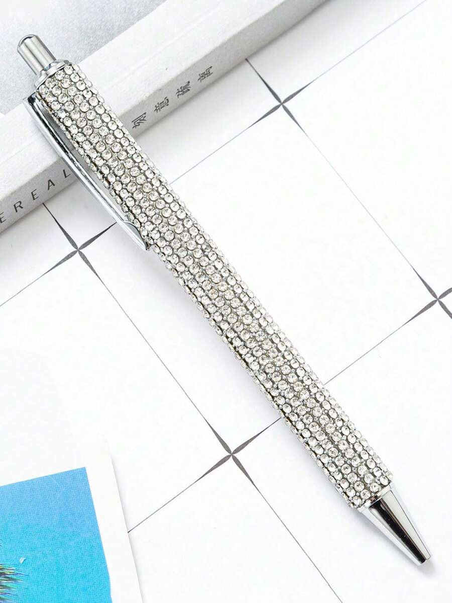 5/3/1pc Rhinestone Decorative Ballpoint Pen, Suitable For Office Signatures, Business Guests, Gift Pens - Multicolor - View 1