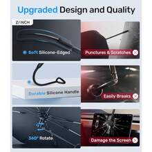 2025 Upgraded Car Windshield Sun Shade [Cool Down by 75℉ ] with Heat Insulation Coating Foldable Sunshade Umbrella Flexible Handle and Ribs Medium 57''x32'' for Car SUV Truck Van - A - Ver 7