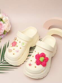 2026 女士厚底拖鞋，两用厚底凉拖，沙滩鞋 - 米色 - 查看 3