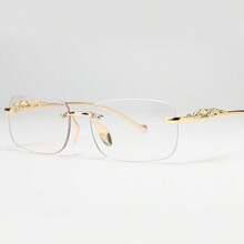 5副装 2副装 1副装 小盒方形时尚眼镜 新款个性化金属海洋时尚眼镜 女士高端街头眼镜 - 金色 - 查看 14