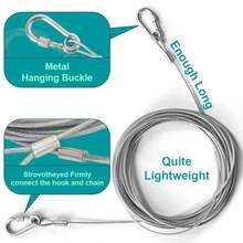 Stainless Steel Pet Leash Set – Portable With Carabiner – Suitable For Indoor/Outdoor Laundry, Camping, Bathroom And Dormitory – Dog Leash – Multi-Purpose Galvanized Steel Wire Rope - Multicolor - View 7
