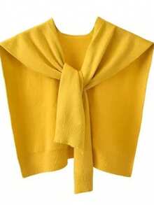 1pc Solid Color/Striped Casual Knit Shawl, Fashion Regular Polyester Warm Shawl - Suitable For Daily And Outdoor Wear In All Seasons,Beach,Holiday - Same Style In Multiple Colors - View 8