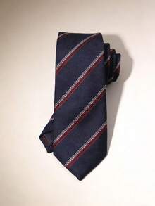 1pc Men's Fashion Encrypted Twill Simple Style Tie Suitable For Business Daily Matching - Multicolor - View 2