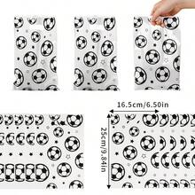 30/50 Peças Sacolas de Presente com Tema de Futebol Preto e Branco, Sacolas de Presente de Plástico com Alças, Sacolas de Presente com Tema Esportivo de Futebol Simples, Adequadas para Decoração de Festa de Aniversário, Decoração de Casamento, Embrulho de Presente - Multicolorido - Visão 4