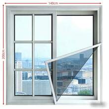 1pc Self-Adhesive High Density Window Screen, Breathable & Durable, Non-Obstructive, Suitable For Single/Double Layer Windows, Mosquito & Fly Repellent - White Edging and White Mesh - View 36