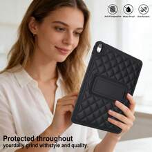 (All Series) Compatible With IPad (A16) 11th Generation 11 Inch 2025/10th Generation 10.9 Inch 2022/ Pro 11 Inch/Air 2/3/4/5/6/7/8 Premium Leather Case With Kickstand,Slim Ultra Thin Shockproof Back Shell Lightweight Soft TPU Cover Protective Case - Black - View 6