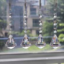 Bathroom Curtain Hook And Loop, Shower Hook With Gemstone Crystal Bead Pendant - Transparent - View 4