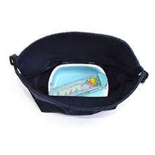 Gokigen lunch drawstring medium size with gusset lunch bag deep navy ~ Ox-black Japanese-made N3467700 - como en la foto - Ver 5