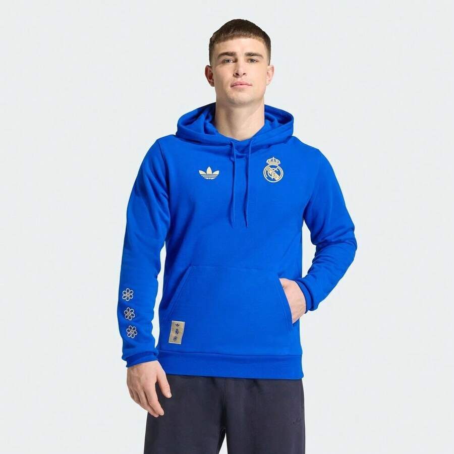 Adidas Men's REAL CS HD Sweatshirt Knit Sweatshirt JZ2237 - Blue - View 1