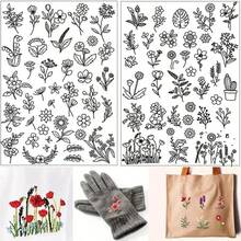 LAMYA Water Soluble Hand Sewing Stabilizers Embroidery Stick And Stitch Embroidery Paper Wash Away Stabilizers,For Embroidery Stabilizers Flower Patterns,For Hand Sewing Lover Beginners.Letter&Flower - Penstabil Jahit Tangan Tongkat Bordir - View 18