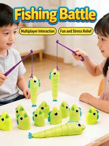 2pcs Telescopic Fishing Toy, Early Educational Puzzle Game For Boys And Girls - Multicolor - View 2