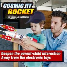 6+ Years Old Kids Rocket Science Kit, Includes Rocket Model And Launcher. Through This Entry-Level STEM Space Toy, Both Boys And Girls Can Make Their Own Rockets - Multicolor - View 3