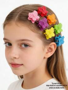 30个可爱蝴蝶发夹，公主风发饰，迷你发夹，不伤头发 - 彩色 - 查看 2