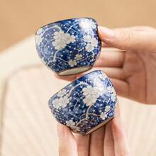 Cốc trà nhỏ Ru Kiln Icy Plum, cốc sứ cao cấp, bộ ấm trà Kung Fu dùng trong gia đình và tiếp khách. - Nhiều màu - Xem 7
