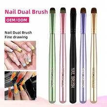 New French Half Moon Tip Pen, French Brush For Nails, Gel Nail Brush, Clean Up Brush, Nail Art Brush - Multicolor - View 9