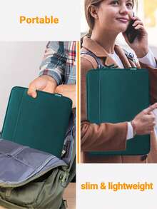 TECOOL 13.3-16英寸笔记本电脑保护套，兼容MacBook Air Pro、HP等机型，防震防水，带配件袋 - 水鴨藍 - 查看 6