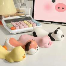 1 pieza Alfombrilla de escritorio de oficina con dibujos animados con soporte para la muñeca, almohadilla para la muñeca y mouse pad ergonómico, protege la muñeca, mouse pad de espuma de memoria con reposamuñecas, linda alfombrilla de escritorio de oficina - Ver 2