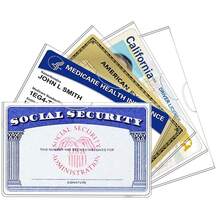 5 Pack Social Security Card Protector Sleeves, Ultra Clear & Durable 31Mil Waterproof SSN/New Medicare/Credit Card Holder, Soft ID/Debit/Credit/Index Card Storage Sleeves - Rectangle - View 11