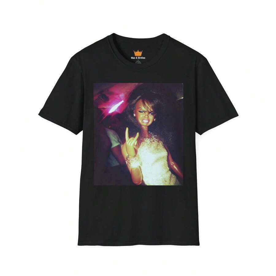 B ArbieCore Vintage Party Portrait Tee - 黑色 - 查看 1