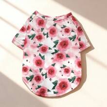 1pc New Spring/Summer Pet Apparel, Cat/Dog T-Shirt With Leg Holes - Multicolor - View 14