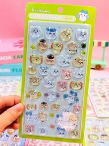 2nd Generation Gigi Kawaii Water Drop Stickers, Pet Stress Relief Crystal Stickers, 3D Relief Stickers, Bubble Stickers, PP Stickers, Internet Celebrity Same Style, Flash Dynamic, Collectible Stickers, Reward Stickers - Multicolor - View 9