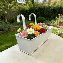 1/5/10个装金属桶花盆 - 复古阳台壁挂式花盆，带把手，花园装饰，适合室内外使用 - 彩色 - 查看 14