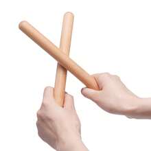 1-32 Pcs Of Classical Wooden Percussion Instruments, 8-Inch Rhythm Natural Hardwood Sticks, Musical Instruments, Musical Instruments, Otamatone, Silicone Finger Sleeves, Clapper Sticks - Multicolor - View 5