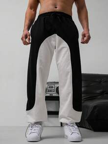 Men's Retro Banknote Print Summer Pants - Black - View 5