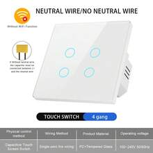 Saklar Dinding Sentuh Pintar Standar EU - Tidak Membutuhkan WiFi, Panel Kaca Tempered, Lampu Indikator Bercahaya, Dapat Digunakan Dengan atau Tanpa Kabel Netral (Termasuk Kapasitor), Pemasangan Lepas Cepat, Desain Pemasangan Rata, Material PC+Kaca Tahan Api, Masa Pakai 100.000 Sentuhan, Daya Total 600W, Cocok Untuk Rumah/Kantor - MultiWarna - View 13