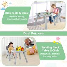 COSTWAY 6-In-1 Baby High Chair With 5-Point Harness And Removable Tray, Grey - Grey - View 8