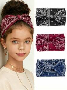 3/1 chiếc Băng đô tai thỏ co giãn thắt nút, phong cách Bohemian, thích hợp cho bãi biển, du lịch, tập thể dục hàng ngày hoặc dùng làm băng đô cài tóc. - Nhiều màu - Xem 10