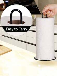 金属纸巾盒架，台面纸巾分配器，立式铁艺纸巾卷架，纸巾收纳整理架，浴室厨房纸巾盒架 - 彩色 - 查看 4