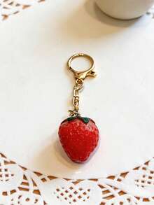 草莓钥匙扣，时尚百搭可爱配饰 - 紅色 - 查看 3