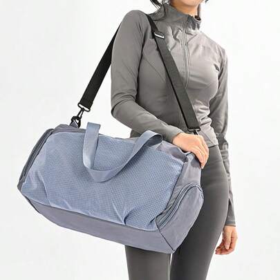 1 pieza, una bolsa de viaje multifuncional de gran capacidad con múltiples compartimentos, una bolsa de fitness con correas de hombro ajustables y una bolsa deportiva y de fitness portátil, adecuada para viajes de una noche