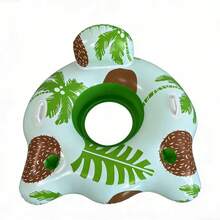 1pc Tropical Coconut Print Inflatable Pool Float With Mesh Seat And Handles, Durable Summer Pool Lounge Chair, Perfect For Outdoor Party, Pool Inflatable, Beach Essentials, Pool Float - Mixed Colors - View 9