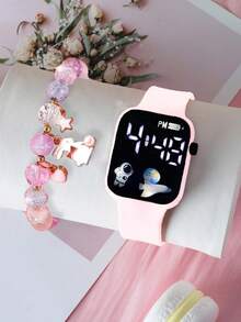 Fashionable Children's Wristwatch, Pony Bracelet, Holiday Gift, Suitable For Students, Electronic Watch, Children's Multifunctional Watch, Fashionable And Versatile, Simple Touch Screen, Unisex Watch - Multicolor - View 10
