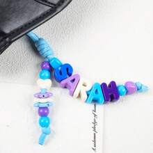 1pc Customized Colorful Letter Bag Charm, Multi-Color Beaded, Floral Keychain, Personalized Handmade Gift For Friends And Family - Colorful Keychains - View 4