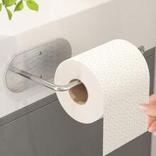 Towel Bar, Kitchen Paper Towel Holder, Multi-Purpose Hanging Rack, Suitable For Bathrooms And Kitchens - A-Silver - View 2