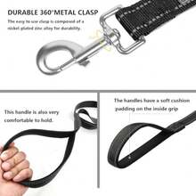 Dog Leash 6 FT Padded Handle Nylon Reflective Dogs Leashes for Medium Dogs Black - Reflector negro - Ver 5