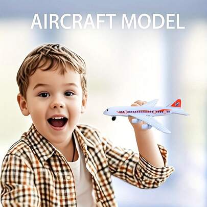 3+ Years Old Children's Toy Airplane Set - Includes Plastic Airplanes And Airport Vehicles, Realistic Design, Suitable For Imaginative Play, Great Birthday Gift For Boys And Girls