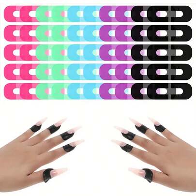 10pcs U-Shaped Nail Protection Film, Specially Designed For Nail Printing And Painting, A Tool To Prevent Nail Polish From Splashing, And Nail Enhancement