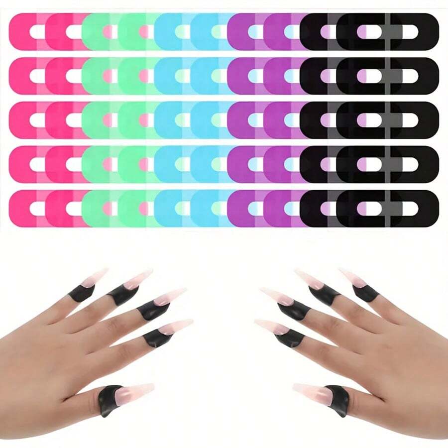 10pcs U-Shaped Nail Protection Film, Specially Designed For Nail Printing And Painting, A Tool To Prevent Nail Polish From Splashing, And Nail Enhancement