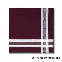 Zenssia Soft Men's Cotton Handkerchiefs with Assorted Color 6 Piece Gift Set - Patrón 1 - Ver 7