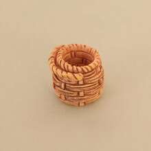 10 pièces Paniers de rangement de pain mini réalistes mélangés au hasard, outils d'ameublement en bambou tressé factice en résine, convenant à la décoration de maison de poupée, à l'art du paysage miniature, aux cadeaux d'artisanat créatifs et aux accessoires pour la maison - Plusieurs styles - Voir 7