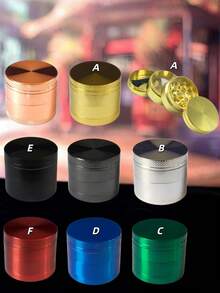 1个专业63毫米宽腔锌合金锋利齿高效研磨器，耐用手动研磨器 - 彩色 - 查看 3