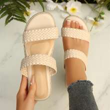 Womens Wedges Heels Summer Outdoor Beach Walking Travel Shoes Platform Sandals Wedge Sandals Open Toe Comfortable Espadrilles - 米色 - 查看 3