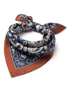 1 chiếc khăn vuông nhỏ kiểu retro dành cho nam, khăn bỏ túi áo vest, khăn quàng cổ, khăn trùm đầu thường ngày, họa tiết Paisley. - Nhiều màu - Xem 1