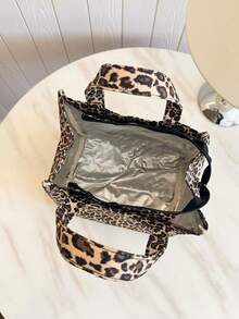Portable Insulated Lunch Bag, Lunch Box, Bento Bag, Dinner Insulated Bag, Thickened Cute Fruit Lunch Bag For Students, Leopard Print Lunch Bag Lunch Container Lunch Bag For Women Picnic Bag Cooler Bag Large Capacity For School Holiday Essential Summer Essentials - Multicolor - View 10
