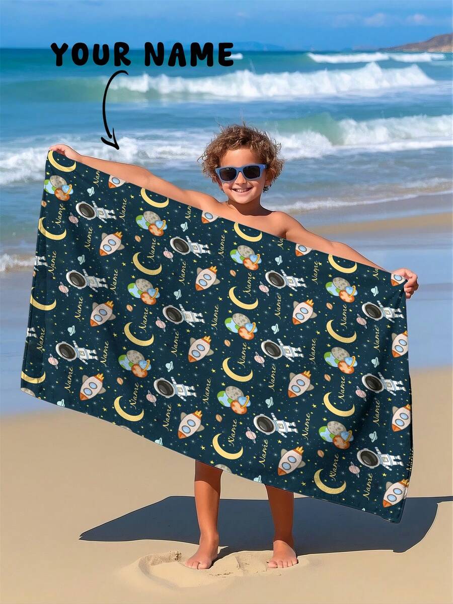 1 chiếc khăn tắm cá nhân hóa họa tiết phi hành gia, thích hợp dùng cho du lịch, đi biển, hồ bơi, phòng tắm, quà tặng nghỉ dưỡng, đồ dùng cần thiết khi đi biển, du lịch ngoài trời, bãi biển, hồ bơi, phòng tắm, hành lý xách tay. - Nhiều màu - Xem 1